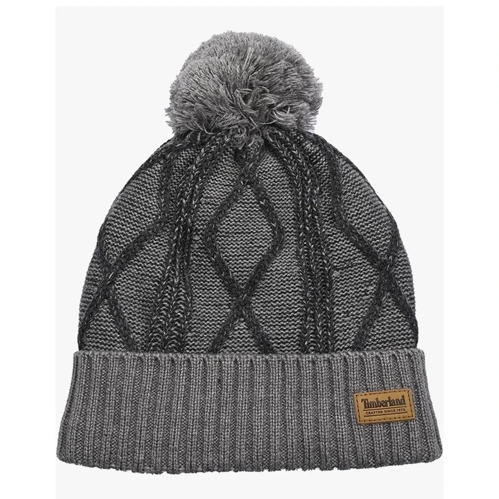 New Timberland Women's Plaited Cable Hat, Light Grey Heather